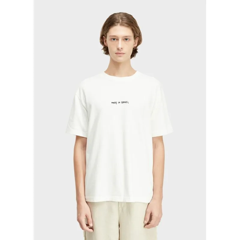 T-shirt made in brazil bordado mc - off white - M