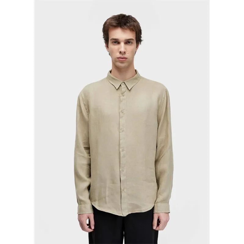 Camisa linen gota ml - bege - G