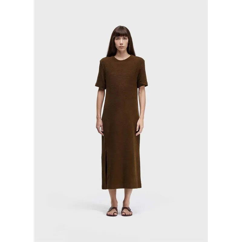 Vestido midi eco comfy - marrom - M
