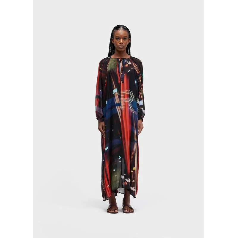 Vestido longo surfing the city - preto - M