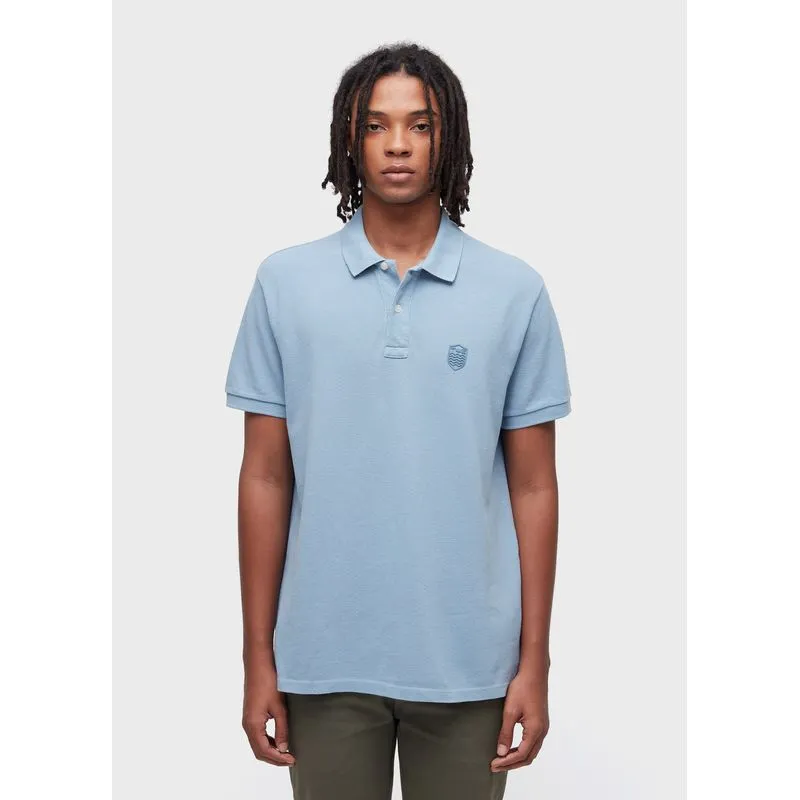 Polo brasão embossed color Polo masc brasao embossed color mc - azul - M