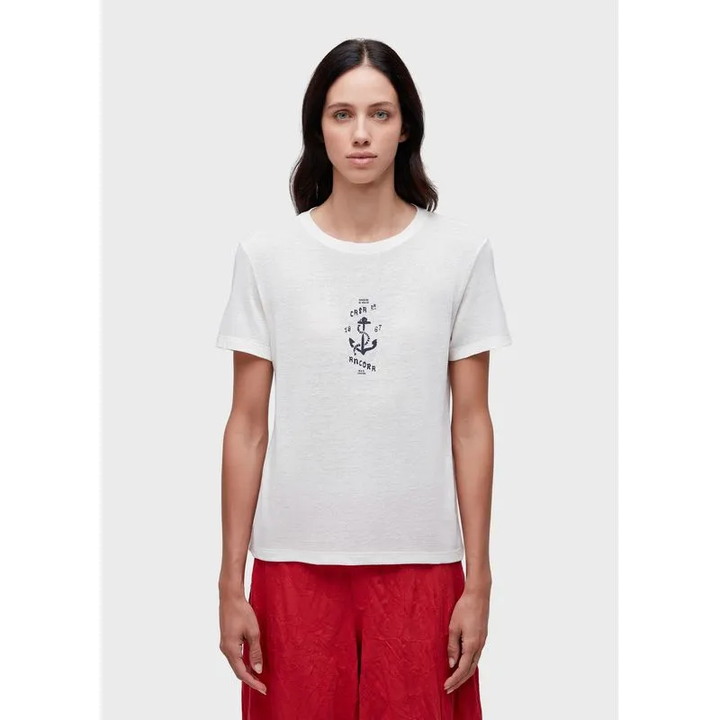 T-shirt casa da âncora T-shirt fem casa da ancora - off white - G