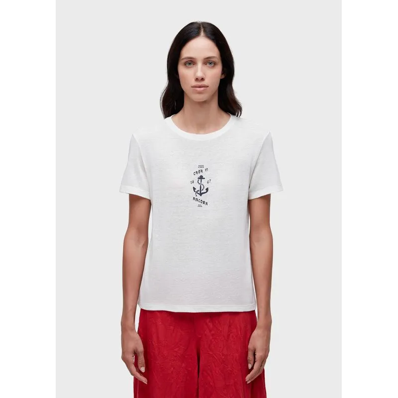 T-shirt casa da âncora T-shirt fem casa da ancora - off white - M