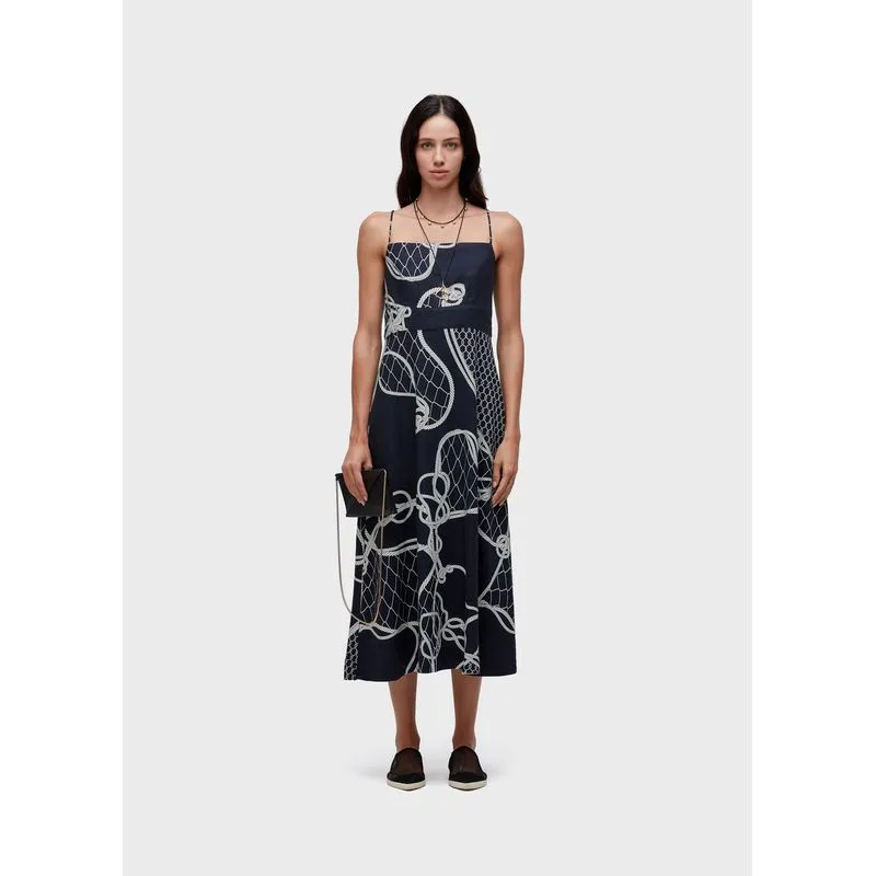 Vestido alças knot blue - azul - G