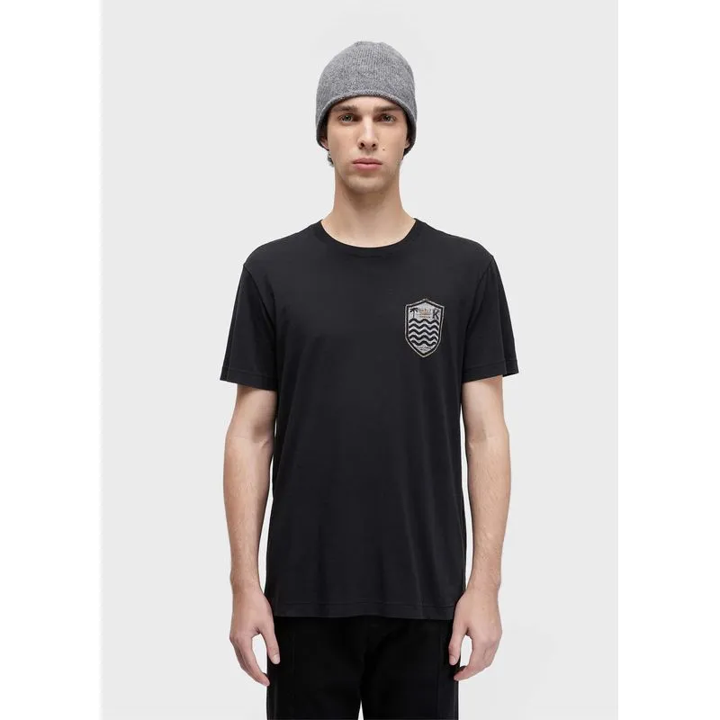 T-shirt soft used brasao destroyed - preto - M