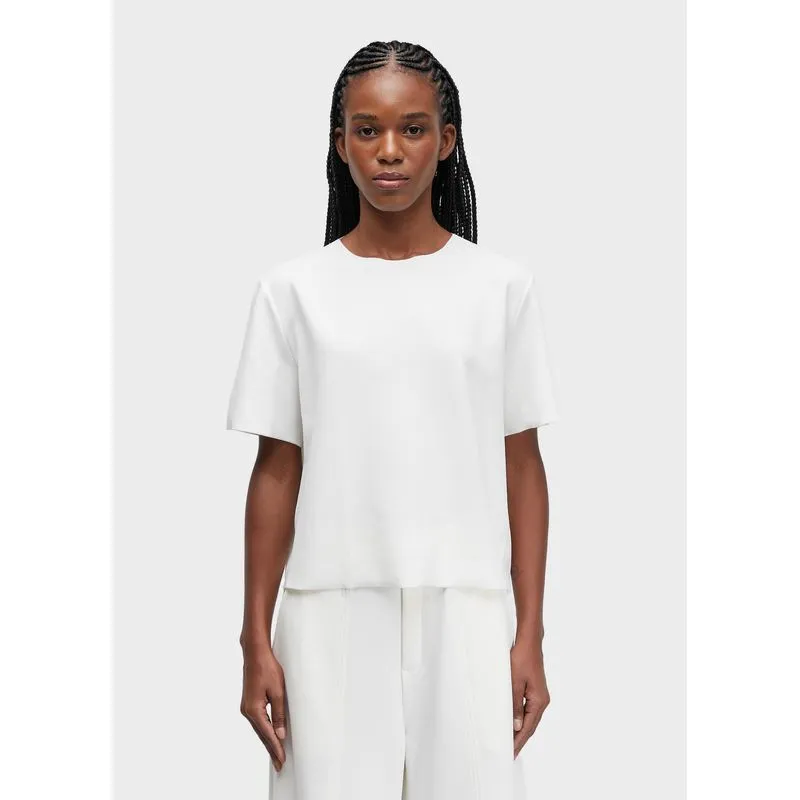 Blusa recortes textura Blusa fem recortes textura - off white - G