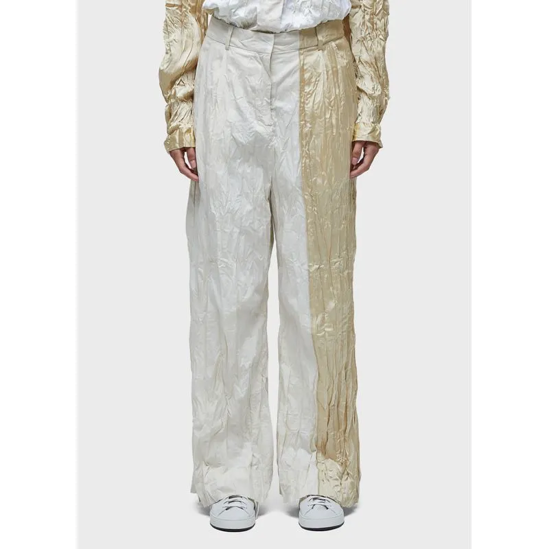Calça wrinkled satin + tricoline Calca wrinkled satin + tricoline - reclassificar - P