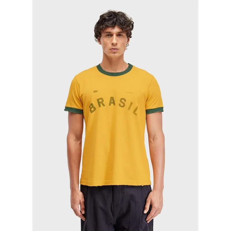 T-shirt slim football series - amarelo - GG