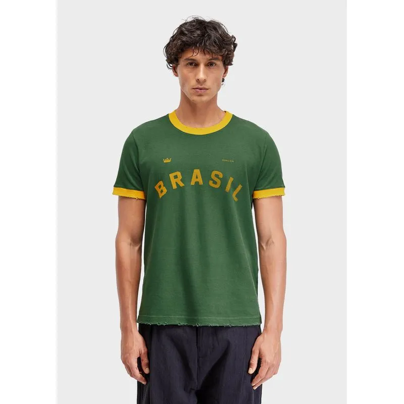 T-shirt slim football series - verde forest - G