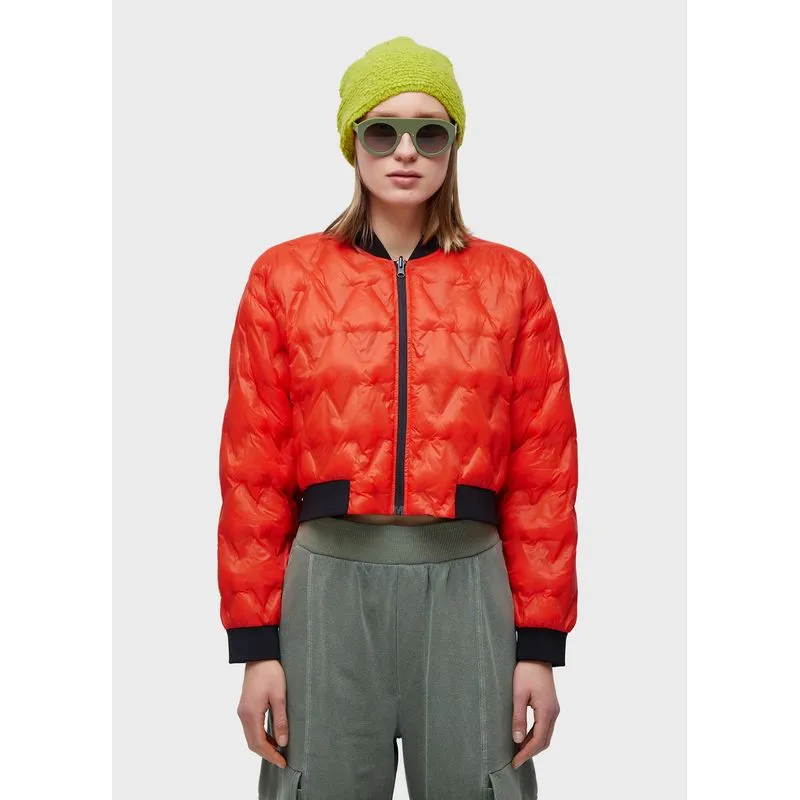 Jaqueta bomber matelasse double face - verde - M