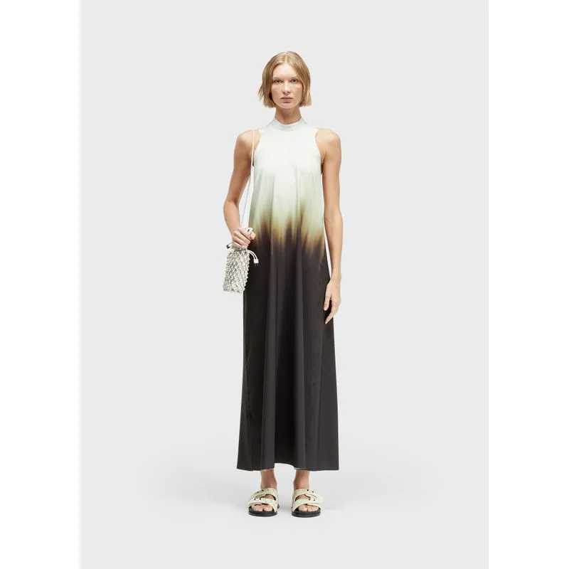 Vestido gola blurred brown superlight - preto - P