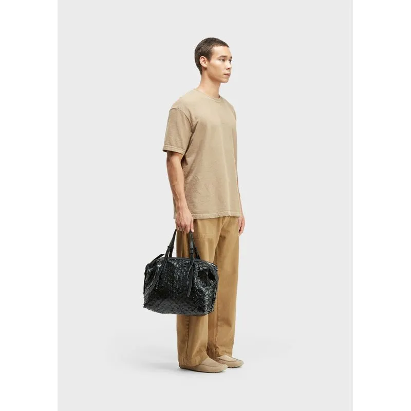 Calça cotton stonewash over - marrom - 42