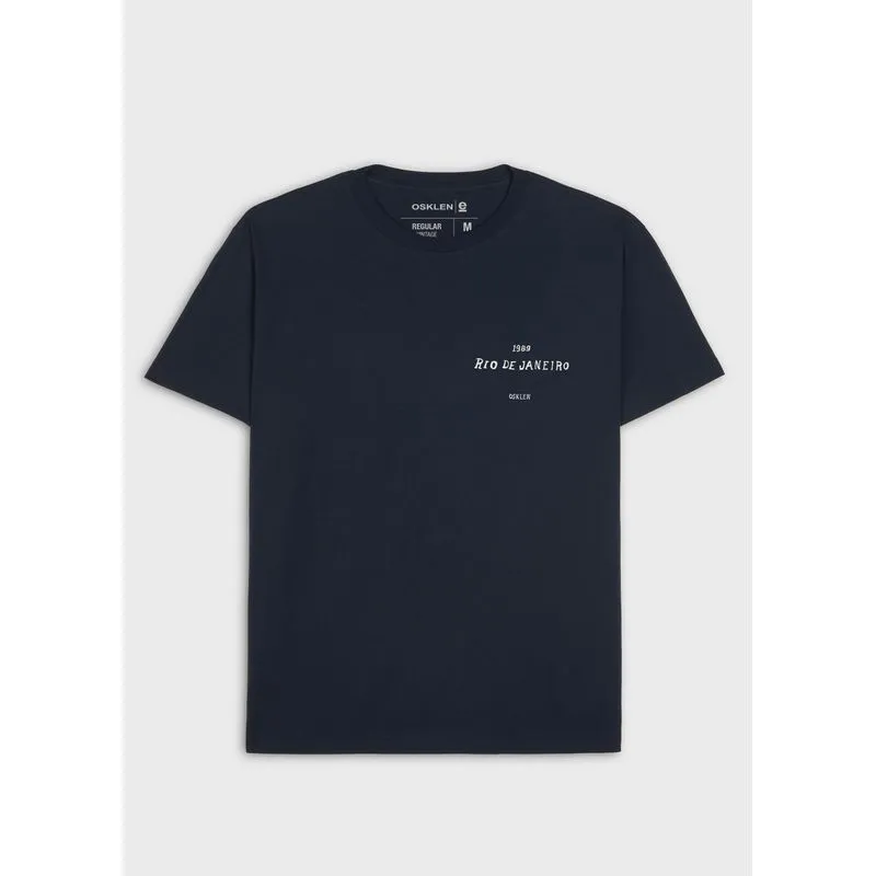 T-shirt vintage rioclassicmini mc - azul marinho - M