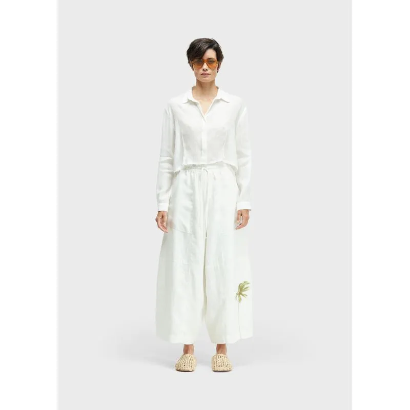 Calça linen rj color - off white - M