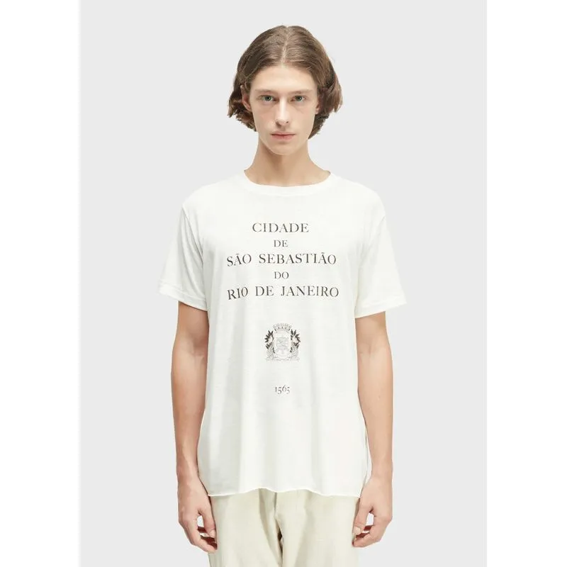 T-shirt light linen são sebastião mc - off white - GG