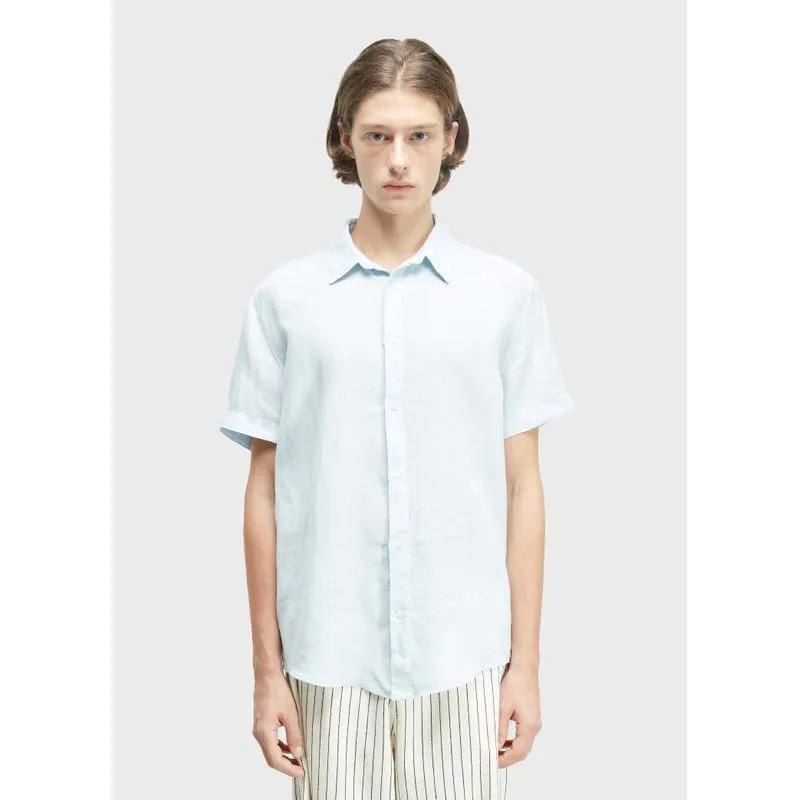 Camisa classic linen new mc - azul - P