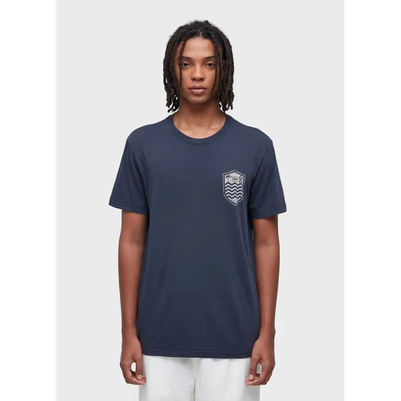 T-shirt soft used brasão gaze T-shirt soft used brasao gaze mc - azul marinho - M