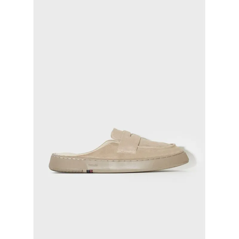 Mule soho slip on camurca - bege - 36