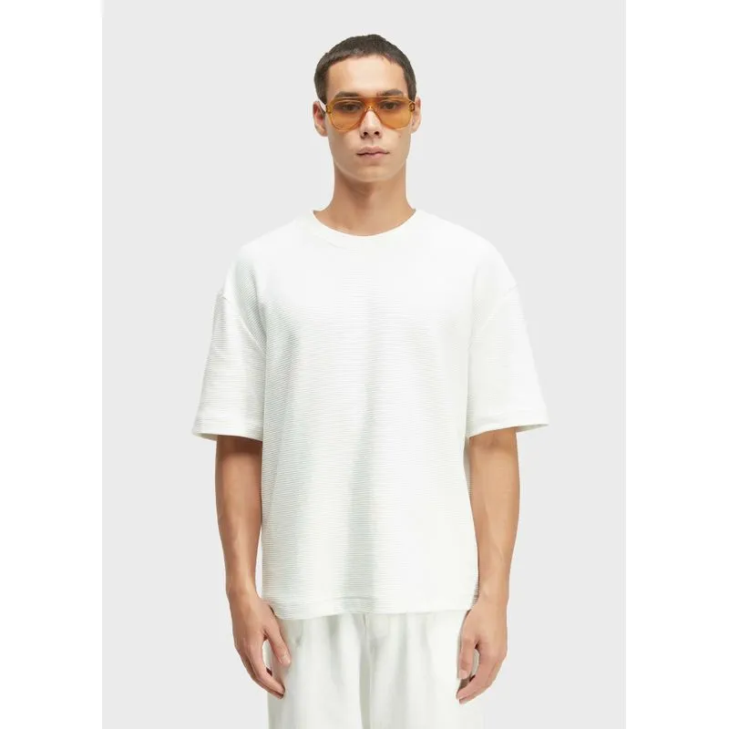 T-shirt over tracc T-shirt over rib essential mc - off white - P