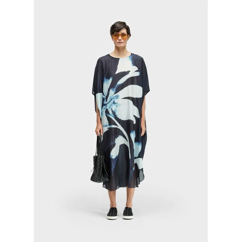 Kaftan floral agua - azul - UN