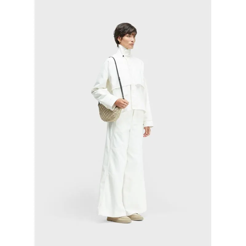 Calça recortes denin - off white - 36
