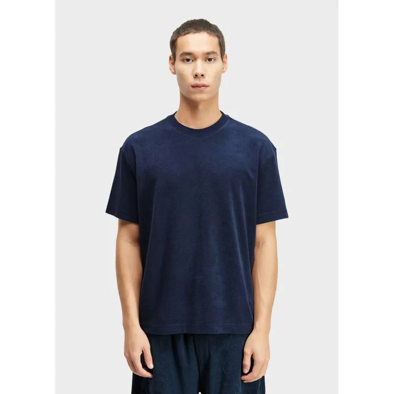 T-shirt over cut atolhado mc - azul marinho - M