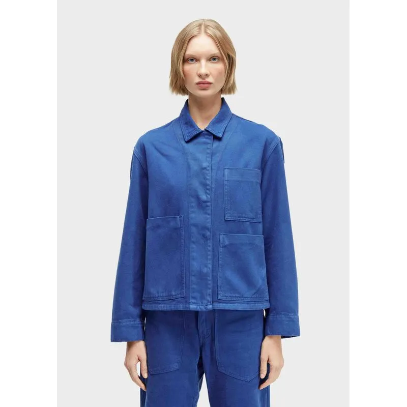 Casaco bolsos denim Casaco bolsos denin - azul - M