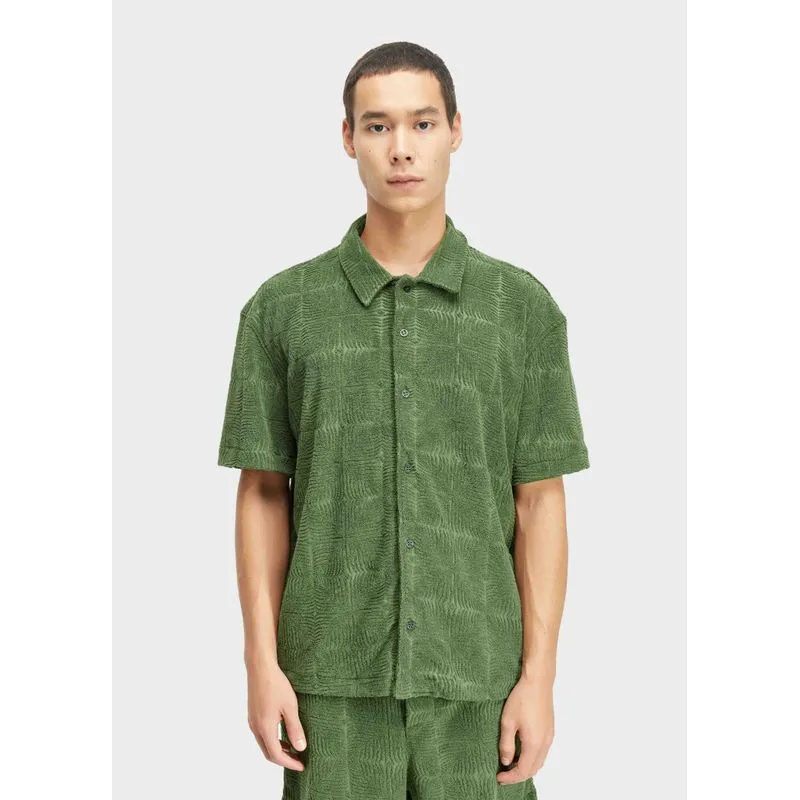 Camisa jacquard atoalhado palm mc - verde - G