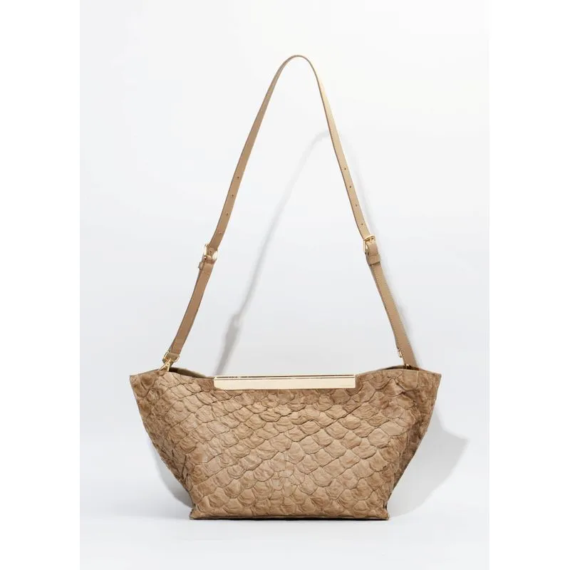 Bolsa pirarucu ite - bege - UN