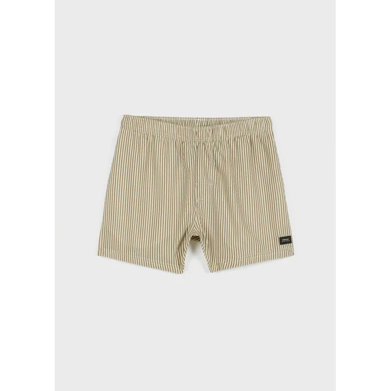 Beach short litoral stripes - marrom - G