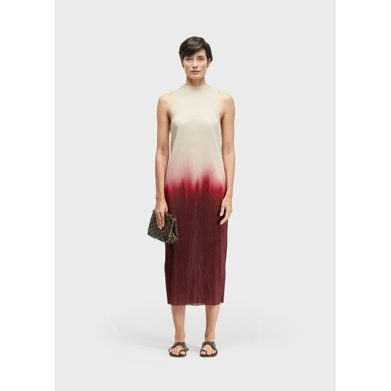 Vestido plisse blurred red - vermelho - G
