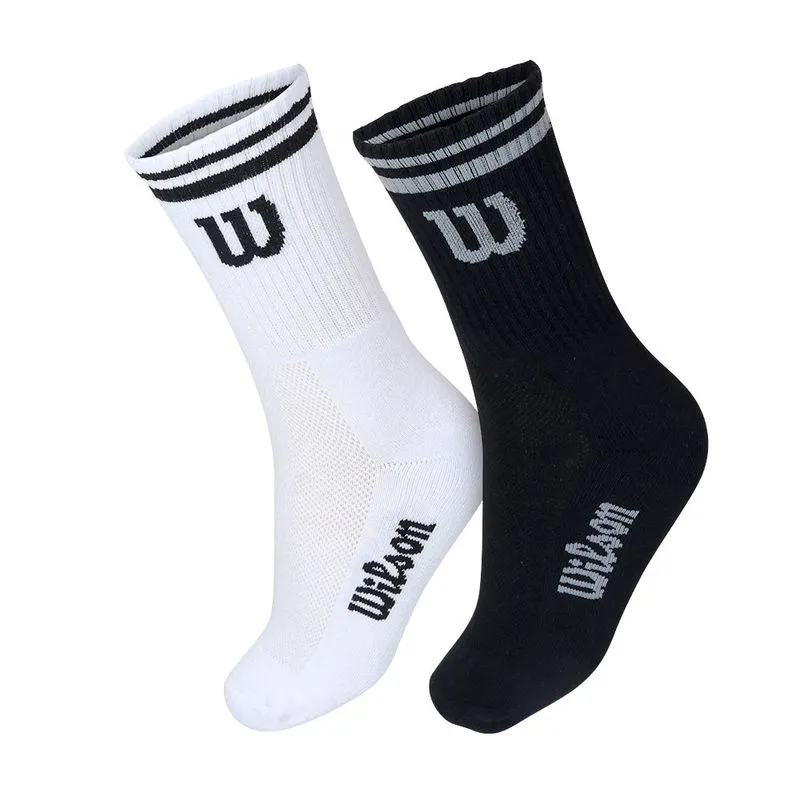 Meia Wilson Cano Longo - 2 pares - Preto e Branco - 39 44