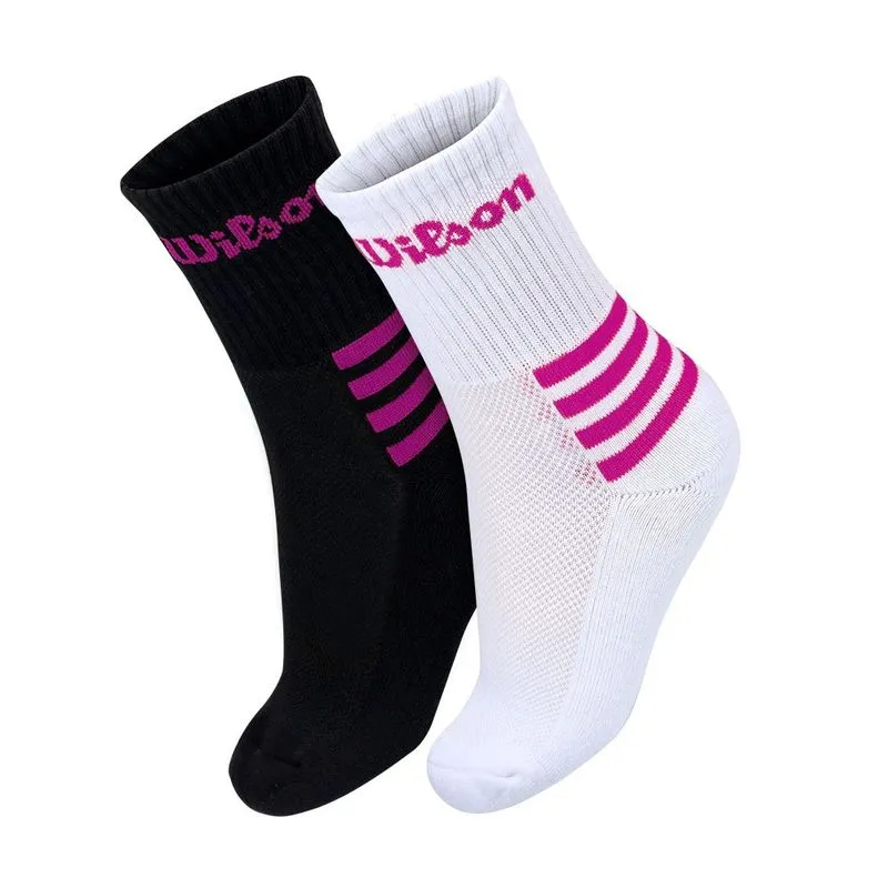 Meia Wilson Cano Longo - 2 pares - Preto e Branco - 34 38