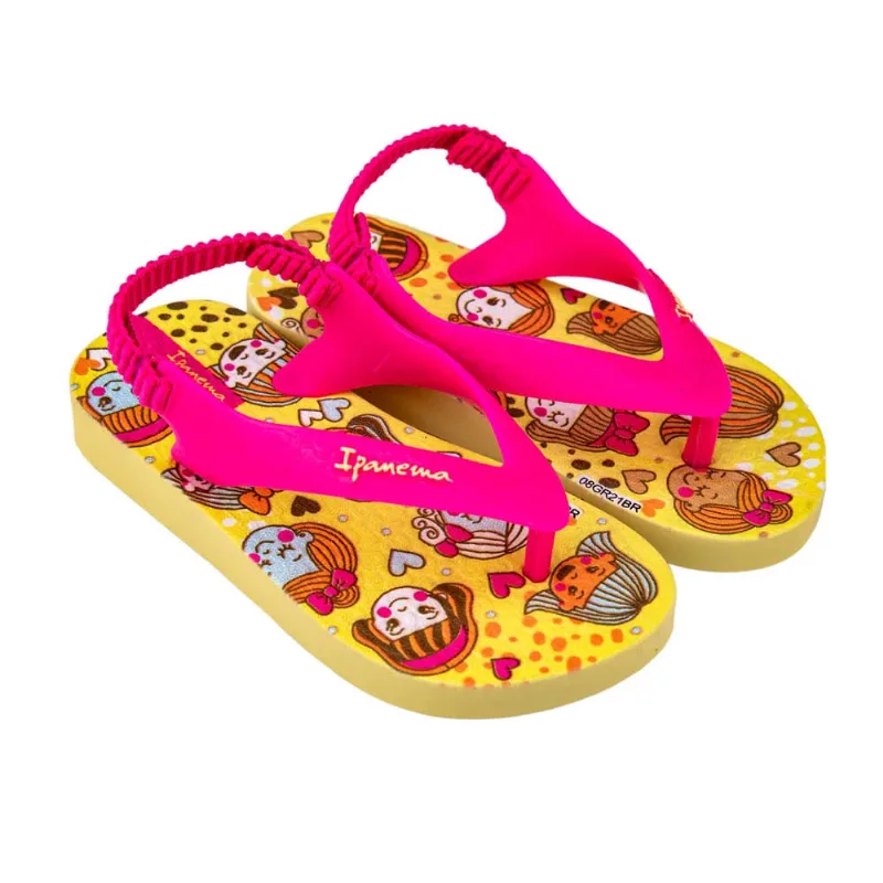 Sandália Ipanema Baby Amarelo e Rosa 23/24
