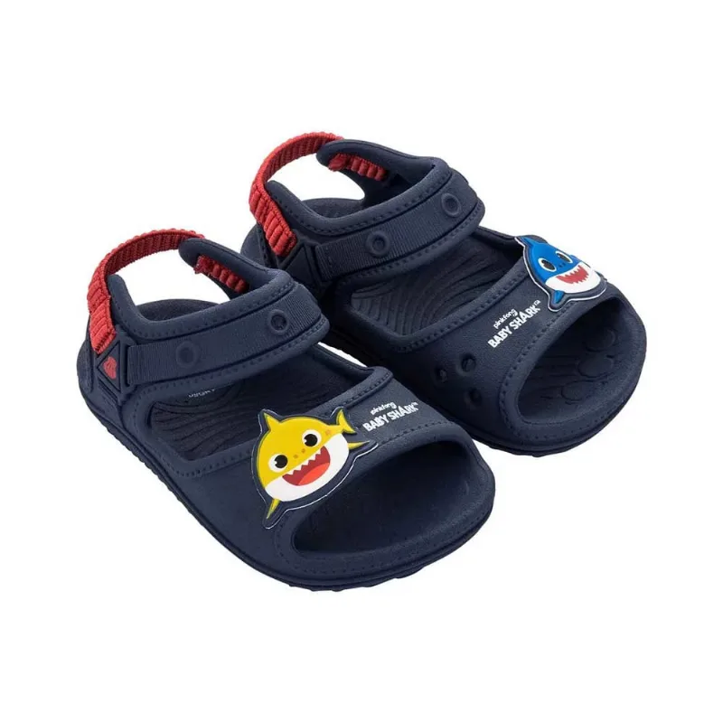 Sandália Ipanema Baby Shark Happy Azul e Vermelho 25