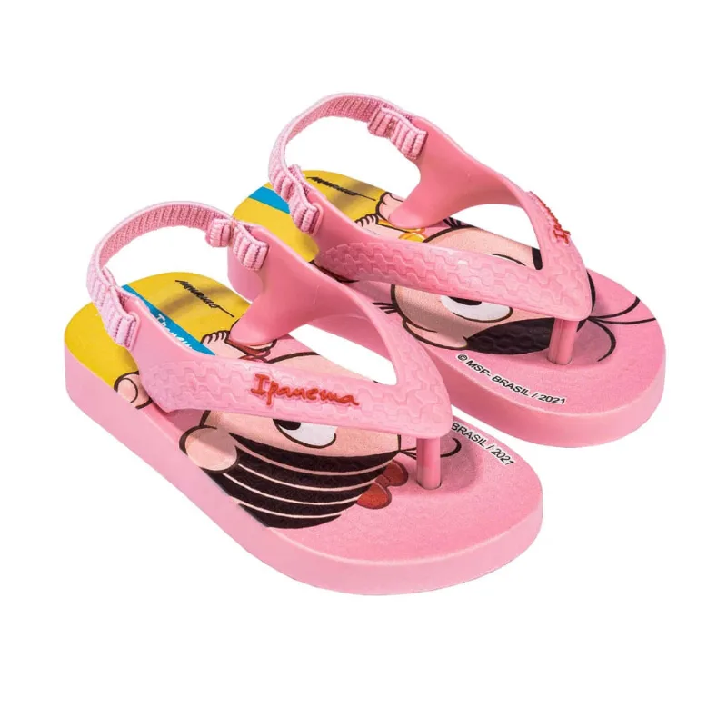 Sandália Ipanema Turma da Mônica Baby Rosa e Amarelo 22