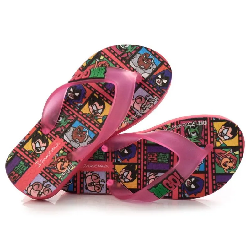 Chinelo Infantil Ipanema Teen Titans Rosa 26647 35