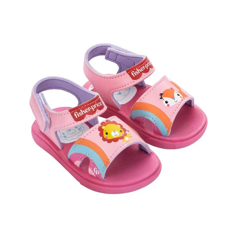 Sandália Ipanema Fisher Price Anim Baby Rosa e Roxo 21