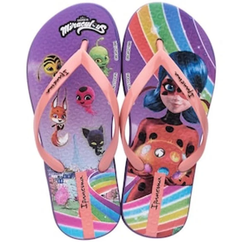 Chinelo Infantil Feminino Miraculous Ladybug Ipanema Kids - Rosa/Lilás 33/34 Rosa Chinelo Infantil Feminino Miraculous Ladybug Ipanema Kids - Rosa/Lilás - 33/34 Rosa