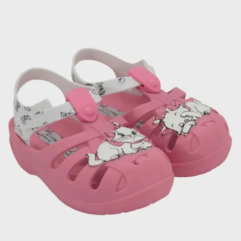 Sandália Infantil Grendene Disney Marie Rosa Tamanho 19
