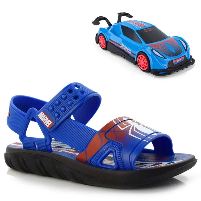 Papete Infantil Grendene Marvel Furious Car com Carrinho Azul 22662 31/32