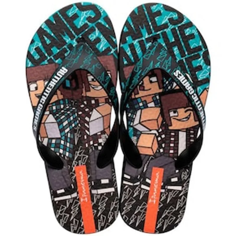 Chinelo Infantil Masculino Authentic Games Ipanema Kids - Preto/Laranja 29/30 Preto Chinelo Infantil Masculino Authentic Games Ipanema Kids - Preto/Laranja - 29/30 Preto