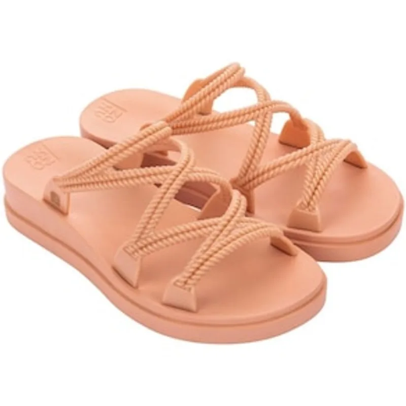 Sandália Slide Feminina Zaxy Tramas - Rosé - 39/40 Rosê