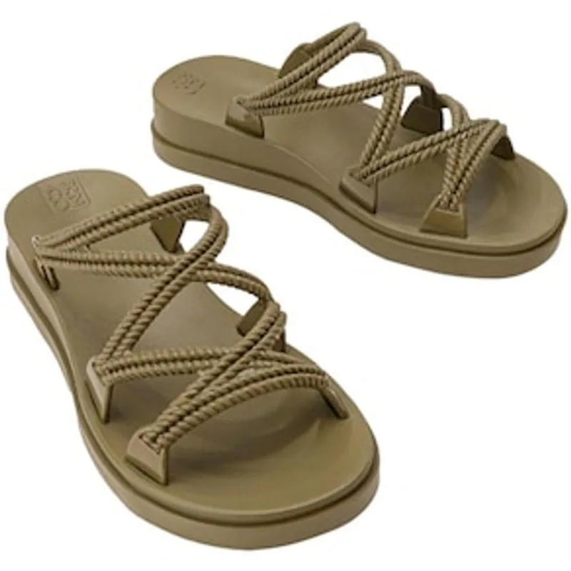 Sandália Slide Feminina Zaxy Tramas – Verde Militar - 33/34