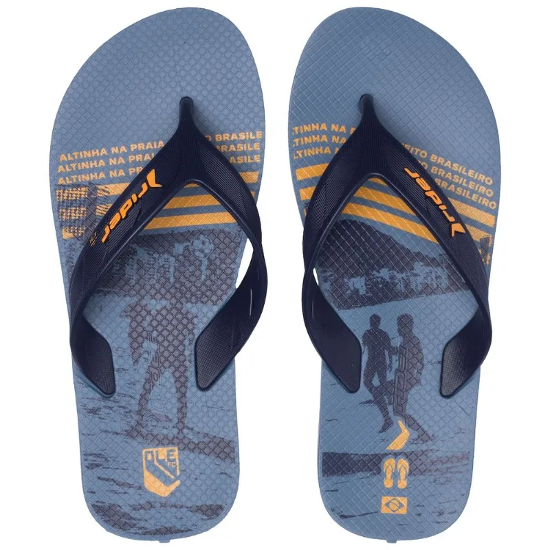 Chinelo Grendene Rider Street Ole - Infantil Azul 27