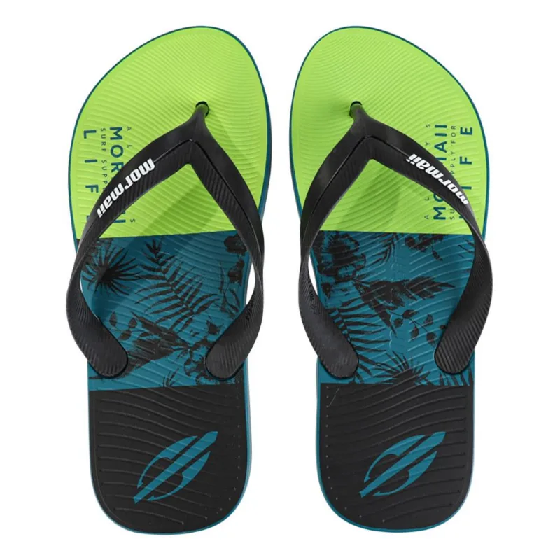 Chinelo Mormaii tropical graphics adulto Azul-verde 39-40