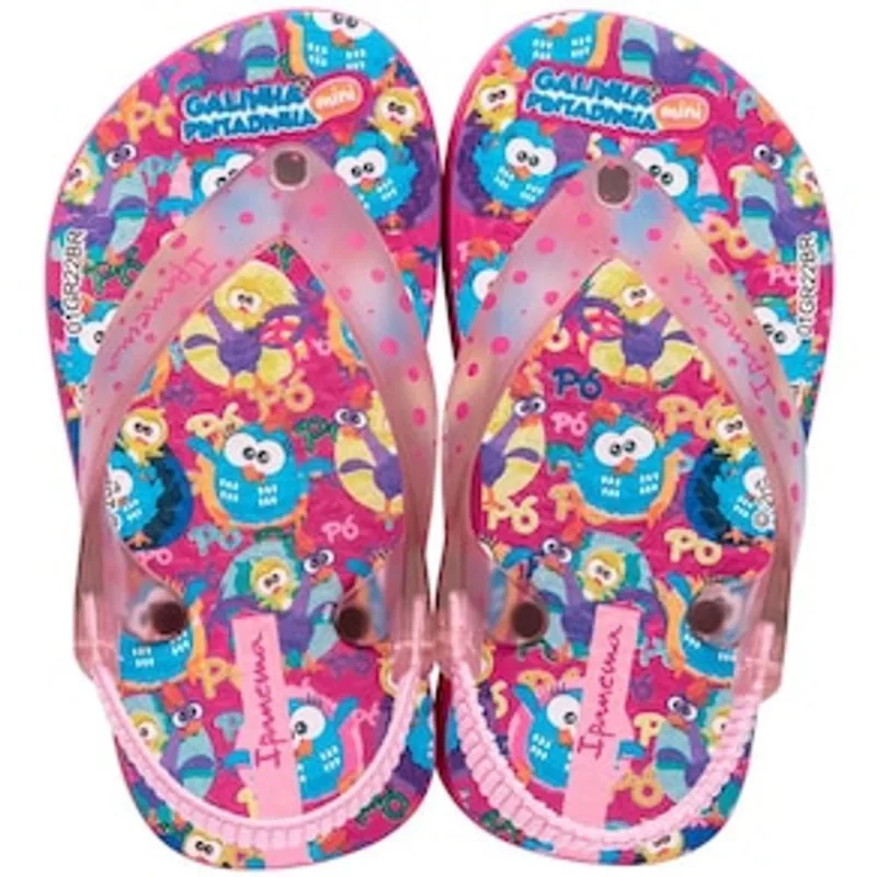 Chinelo Infantil Feminino Galinha Pintadinha Ipanema Baby - Rosa
