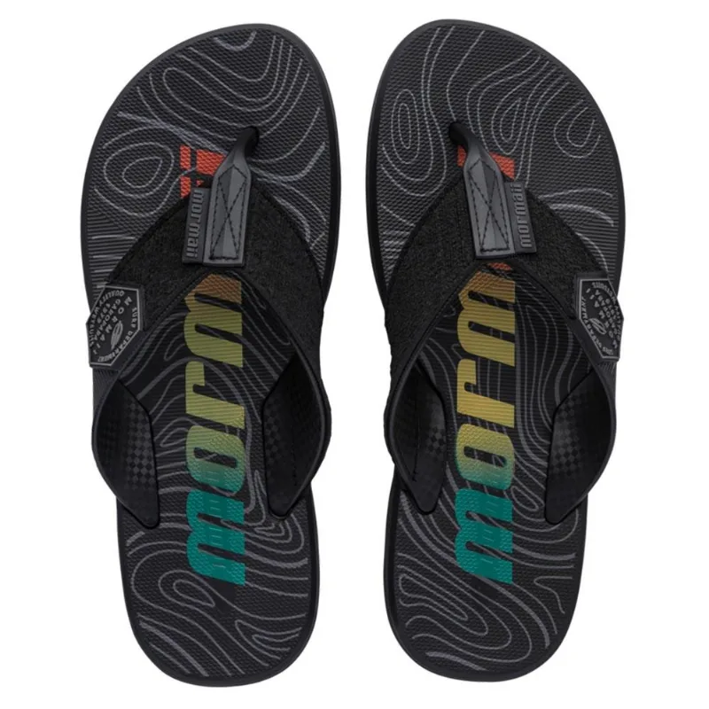 Chinelo Mormaii drop ll dedo adulto Preto-vermelho 37-38
