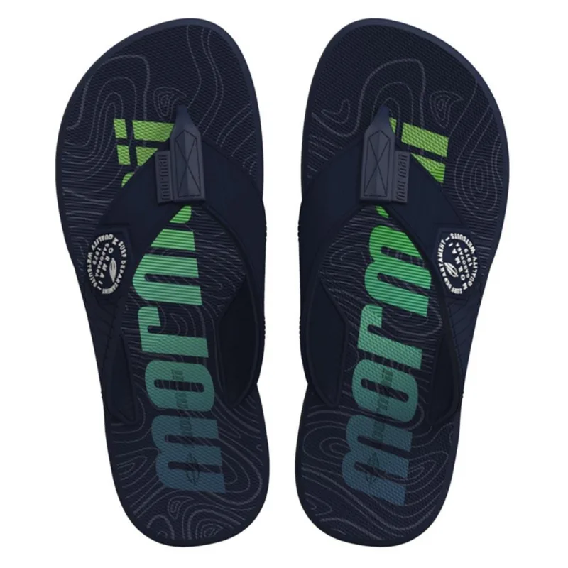 Chinelo Mormaii drop ll dedo adulto Preto-azul 39-40