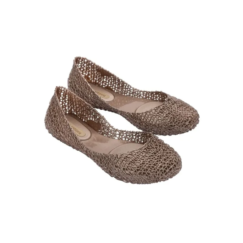 Ballerina Para Mujer Melissa Campana Papel Ad Rose Metalizado Talla 37